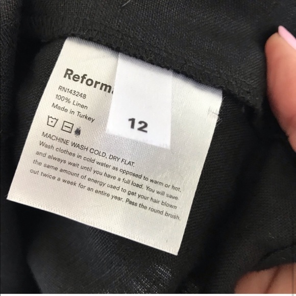 NWT Reformation Janie Linen Mini Dress - Picture 8 of 8